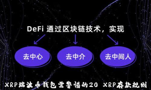 
XRP瑞波币钱包需警惕的20 XRP存款规则
